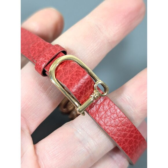 Keep Collective Red Disney Leather Bracelet Rhinestone Letters Crown Charms 7.5" - Picture 6 of 9